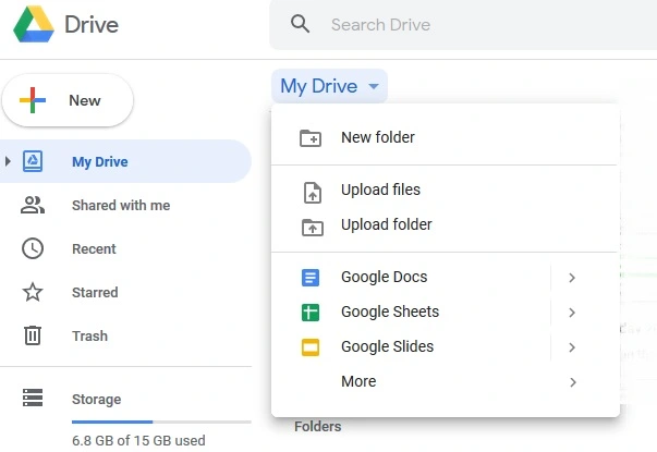 کارکرد Google drive
